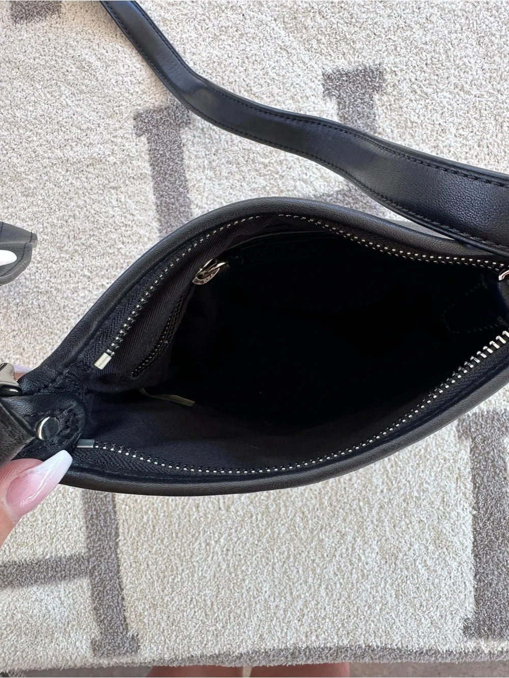 Coach Black Leather Crossbody legacy small